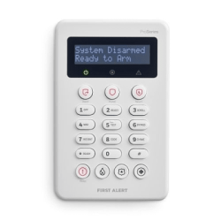 Teclado de Seguridad VISTAHPKP / 2 Líneas Alfa / Pantalla Personalizable / Teclas de Emergencia Dedicadas / Diseño Slim / Compatible con VISTA H3 Hybrid Series