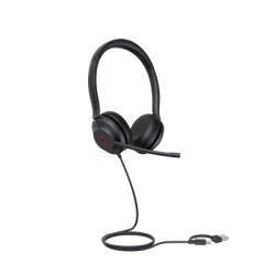 Diadema Alámbrica UH35 Dual de Yealink USB-C/A Compatible con Teléfonos IP Yealink y Computadoras