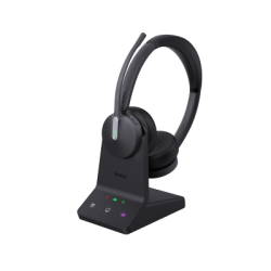 Diadema Inalámbrica Yealink WH64 DECT y Bluetooth con Capacidad de Hasta 32 Horas de Conversación
