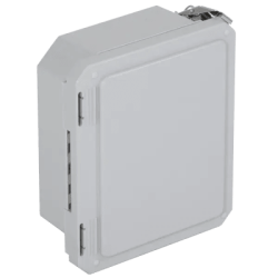 Caja Impermeable De Fibra De Vidrio, 8.77" (22.27cm) Alto x 6.77" (17.19cm) Ancho x 4.06" (10.31cm), Sin Ventanilla, Listado UL/cUL, Hecho En EE.UU, Serie EnviroArmour®