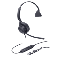 Diadema Alámbrica UH42 SE Mono de Yealink Certificada para Microsoft Teams con USB-C/A