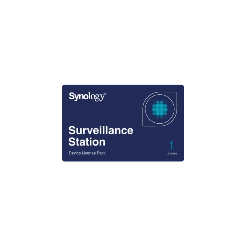 Licencia de Dispositivos de Vigilancia Synology | Paquete de 1 Licencia | Compatibilidad con Cámaras IP, Módulos de E/S, Altavoces IP | Gestión Centralizada CMS | Licencias Predeterminadas Incluidas.
