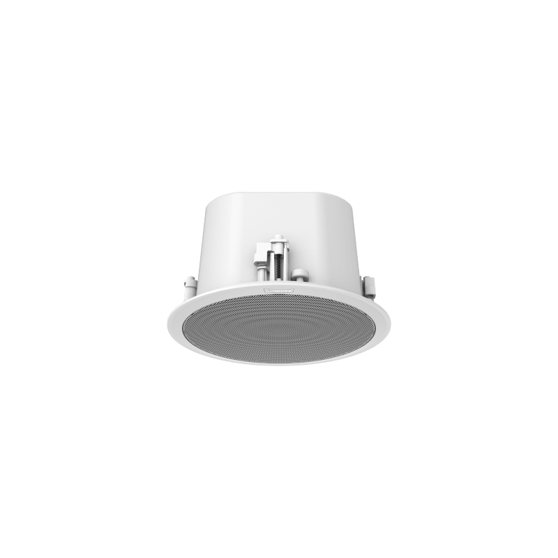 Altavoz IP para instalacion en plafon / 10W / PoE+ / Para integración con sistema Hanwha / SIP, IPv4, HTTP, DNS, NTP, TCP, UDP, ARP.