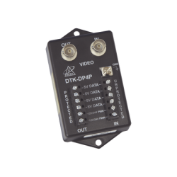 Protector para alimentación, datos y video para cámara PTZ de 12 Vcc-24 Vca, conector BNC y terminal