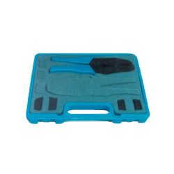 Kit de Pinzas (RFA-4005-20) con 2 Juegos de Mordazas (RFA-4005-01 y RFA-4005-02) para Instalar Conectores de Anillo Plegable, Incluye Estuche de Plástico
