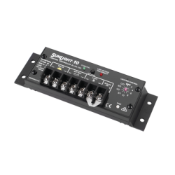Controlador Solar para Iluminación de Luz Mercurial, Estaciones de Autobús y Señalamientos 10 A, 12 Vcc.