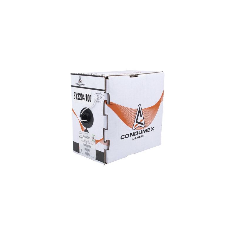Bobina de 305 Metros / Cable de Cobre / 4 x 22 AWG / Tipo Alarmas UL / Para Interior / Color Blanco / Para Aplicaciones de Alarmas de Intrusión / interfonos / TV Porteros / y Multi-Propósito/  Hecho en México