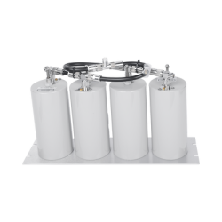 Duplexer Pasa Banda-Rechazo de Banda, 400-470 MHz, 4 Cavidades (4"Dia.) 5 MHz, 250 Watt, N Hembra