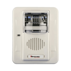 Sirena Estrobo, 24 Vcd, Multi-Candela 15 hasta 110 cd, Montaje En Pared, Color Blanco, Serie HEC3 (0500-06030)