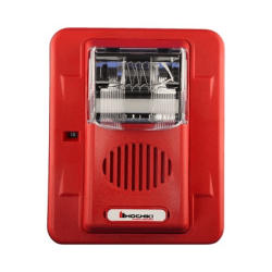 Sirena Estrobo, 12 Vcd, Multi-Candela 15 hasta 110 cd, Montaje En Pared, Color Rojo, Serie HEC3 (0500-05980) Hochiki