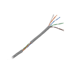 Bobina de cable de 305 m ( 1000 ft ) Cat5e, Aleación de Cobre y Aluminio ( CCA ), color Gris, Uso Interior. 